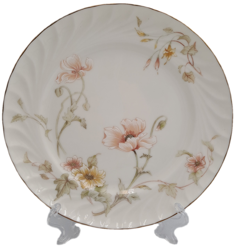 Vintage Gorham TRELLIS Fine China Salad Plate 24kt Gold Hand Banded Japan-Mint -6 Available