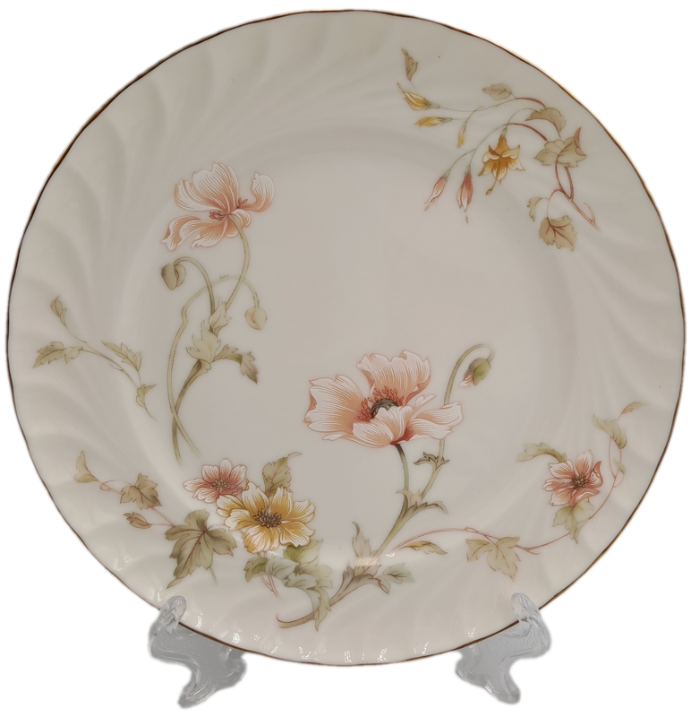 Vintage Gorham TRELLIS Fine China Salad Plate 24kt Gold Hand Banded Japan-Mint -6 Available