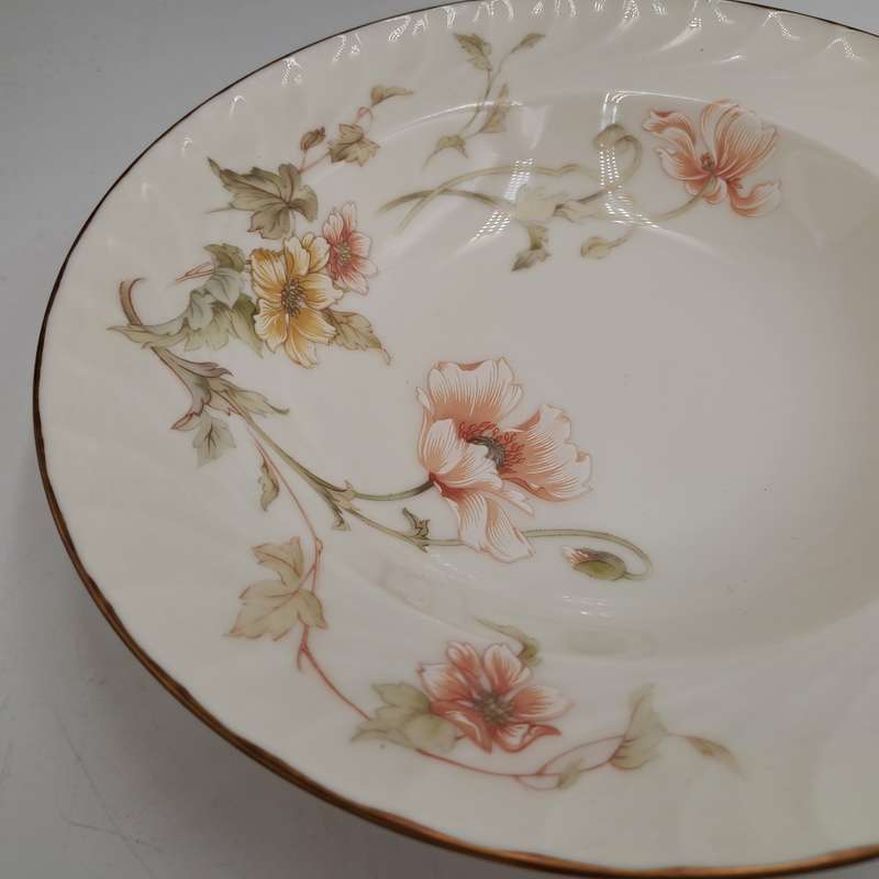 Vintage Gorham TRELLIS Fine China Soup Bowl 24kt Gold Hand Banded Japan-Mint Condition-6 Available