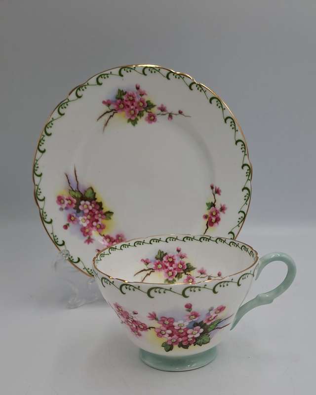 Vintage Vintage Shelley Fine bone Tea Cup and Side Plate -Blossom Pattern-4 Available