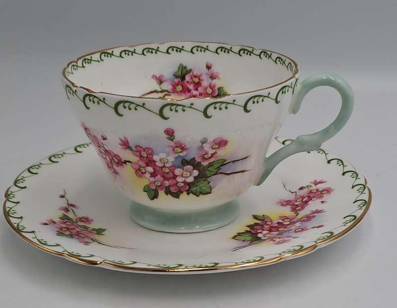 Vintage Vintage Shelley Fine bone Tea Cup and Side Plate -Blossom Pattern-4 Available