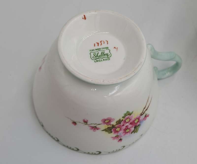 Vintage Vintage Shelley Fine bone Tea Cup and Side Plate -Blossom Pattern-4 Available