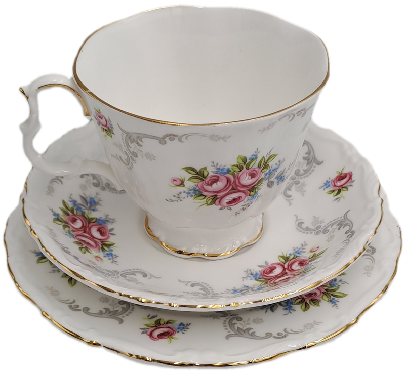 Vintage Royal Albert TRANQUILLITY Bone China Trio (Cup has a small chip)