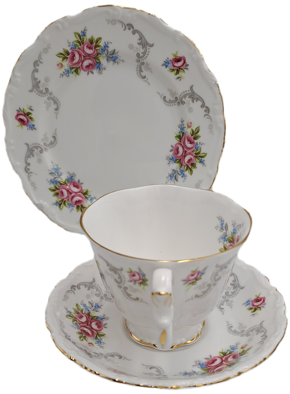 Vintage Royal Albert TRANQUILLITY Bone China Trio (Cup has a small chip)