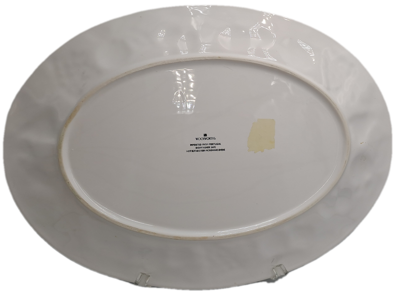 A Large Porcelain Woolworths Oval Serving Platter Imported from Portugal