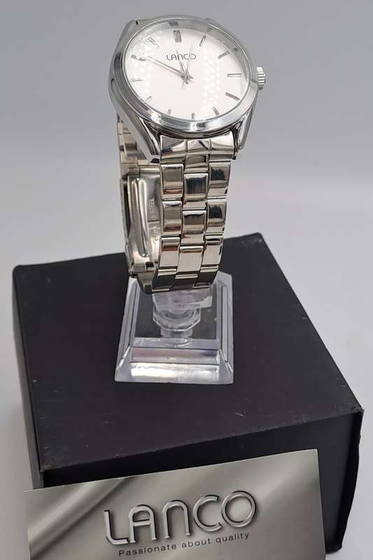 Pre-owned Lanco Stainless Steel Men's Quartz Watch- Unused -Boxed