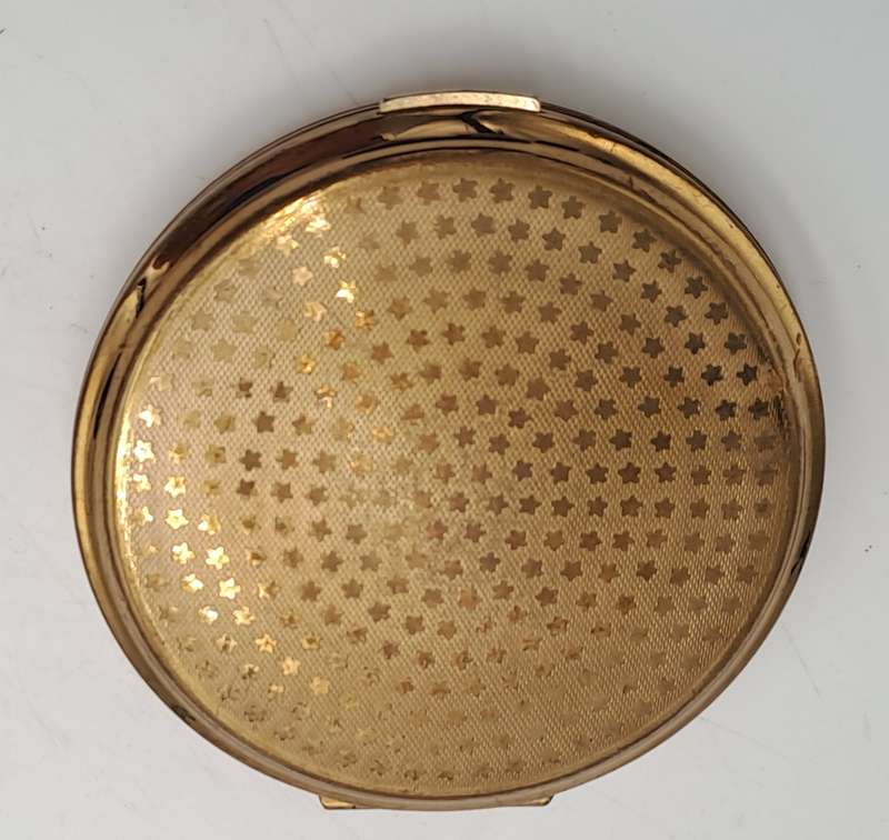 Vintage Ladies Powder Compact with Mirror  82mm in Diameter-Pat-764125