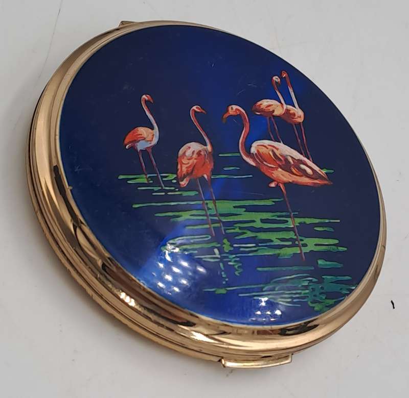 Vintage Ladies Powder Compact with Mirror  82mm in Diameter-Pat-764125