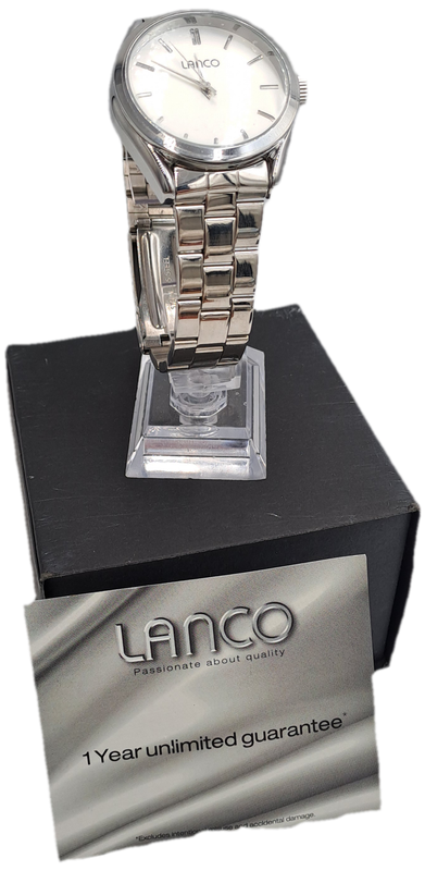 Pre-owned Lanco Stainless Steel Men's Quartz Watch- Unused -Boxed
