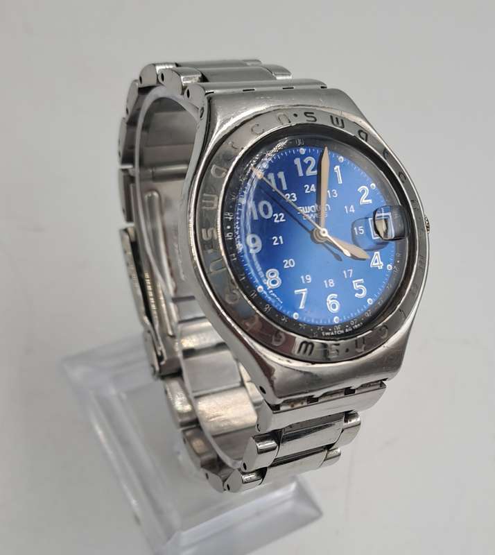 Pre-Owned Swiss Made Swatch AG 1993 Men's Quarts watch -Working-Stainless Steel