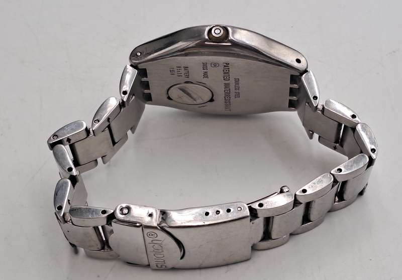 Pre-Owned Swiss Made Swatch AG 1993 Men's Quarts watch -Working-Stainless Steel