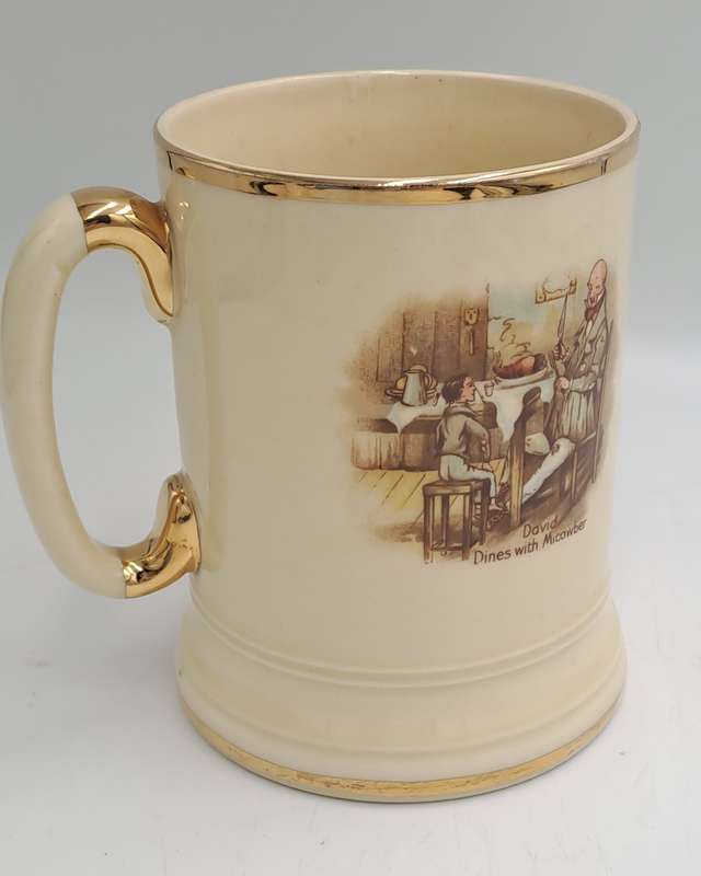 Vintage Arthur Wood Porcelain Tankard No 3752 Mary and the Fat Boy.