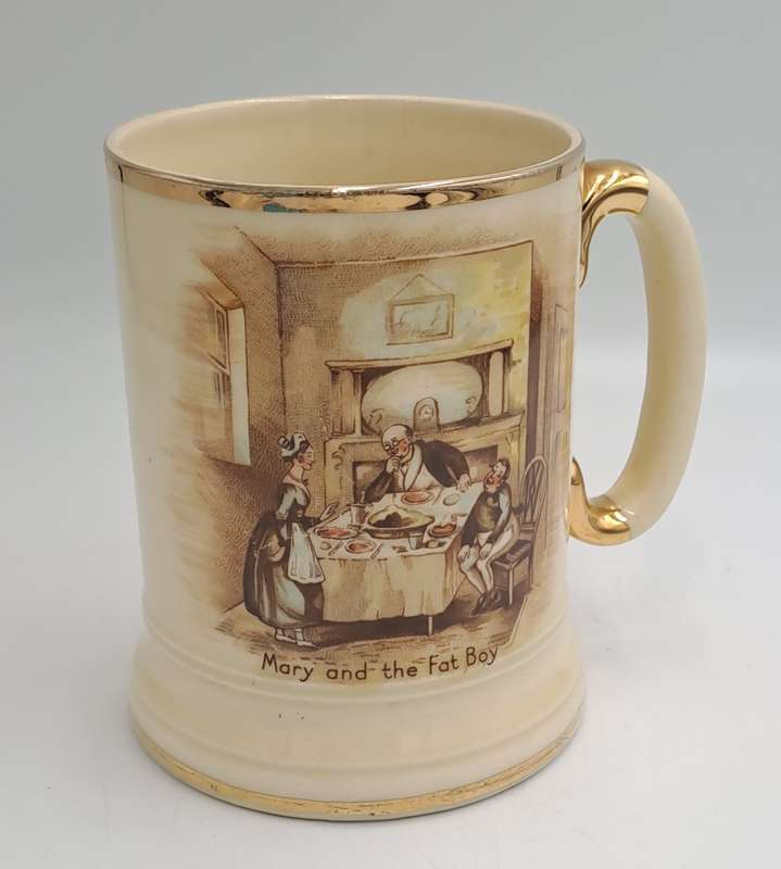 Vintage Arthur Wood Porcelain Tankard No 3752 Mary and the Fat Boy.
