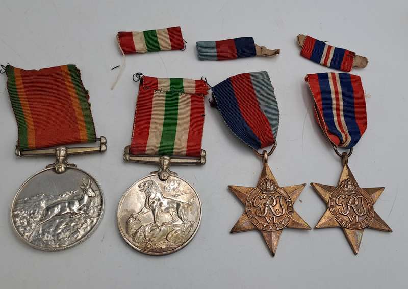 4 WW2 Medals issued to P.J Engelbrecht 313811