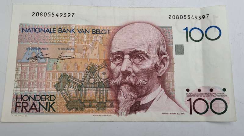 1986-1989) Belgium 100 Francs Bank note