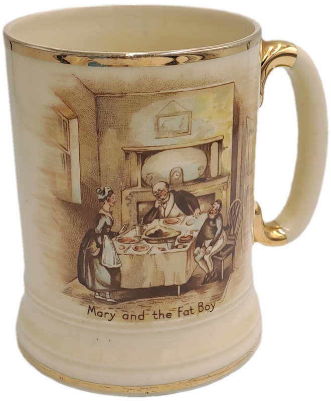 Vintage Arthur Wood Porcelain Tankard No 3752 Mary and the Fat Boy.