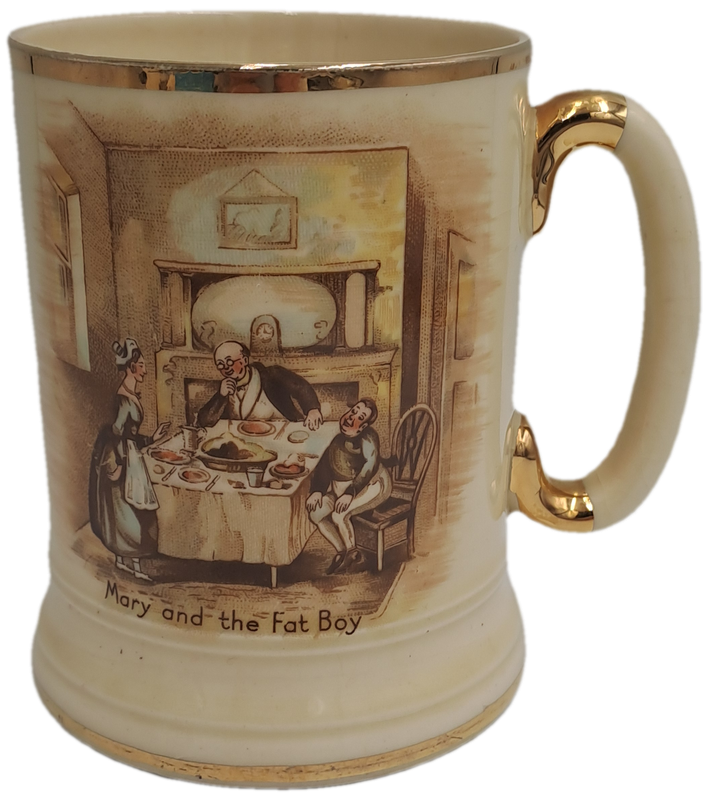 Vintage Arthur Wood Porcelain Tankard No 3752 Mary and the Fat Boy.