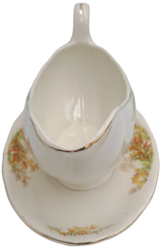 Vintage GRINDLEY Creampetal Gravy Boat with Saucer