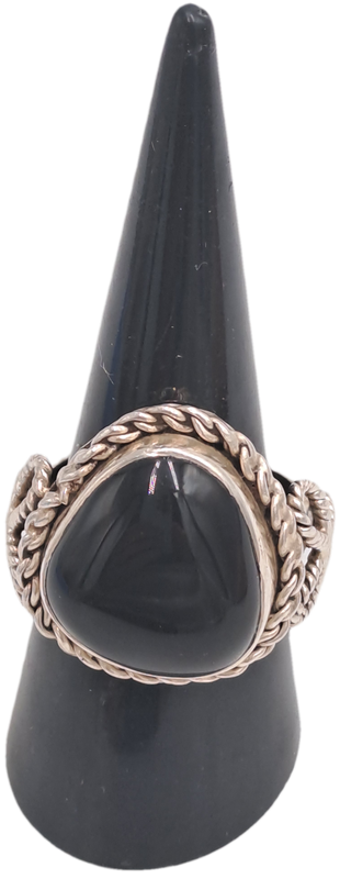 Pre-owned Vintage Ring-no Markings -Black Onyx stone
