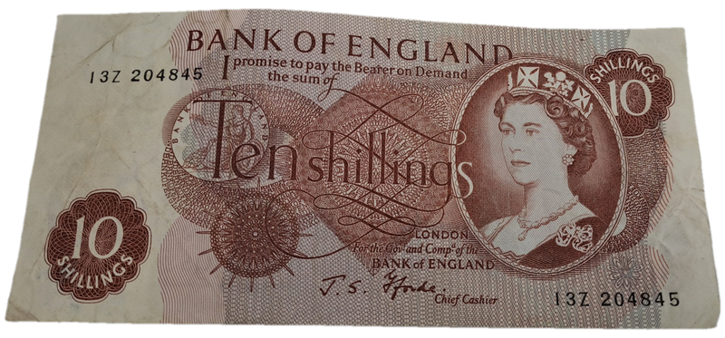 1966-1970  England 10 Shillings - Elizabeth II Series CQuarts watch -Working-Stainless Steel