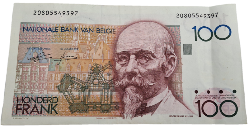 1986-1989) Belgium 100 Francs Bank note