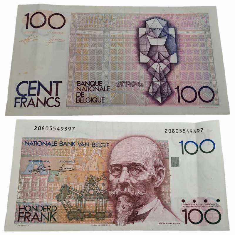 1986-1989) Belgium 100 Francs Bank note