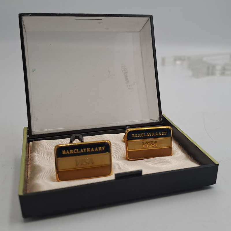 Old South Africa BARCLAYKAART(Afrikaans) Cufflinks in case