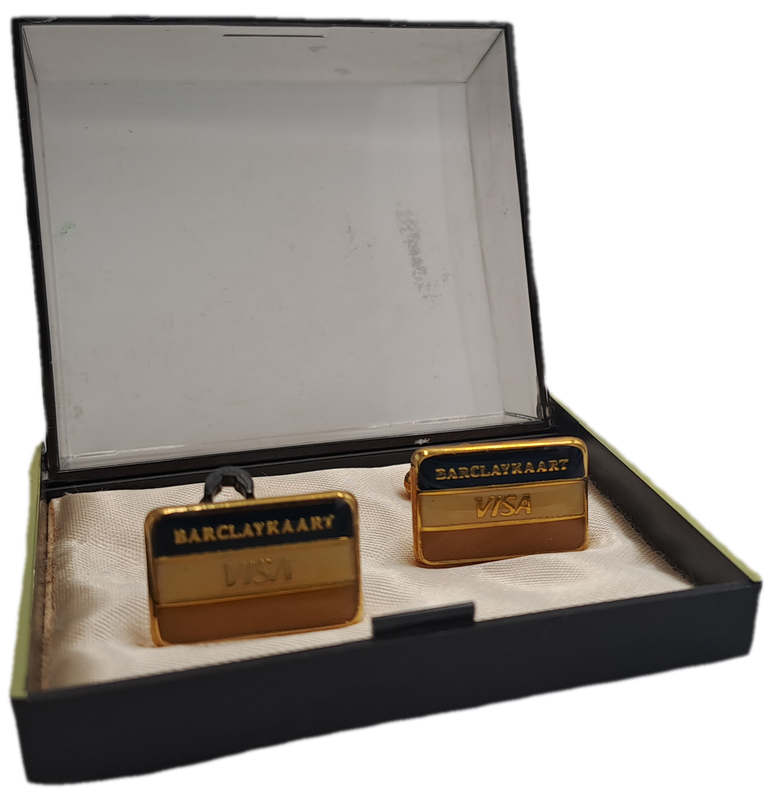 Old South Africa BARCLAYKAART(Afrikaans) Cufflinks in case