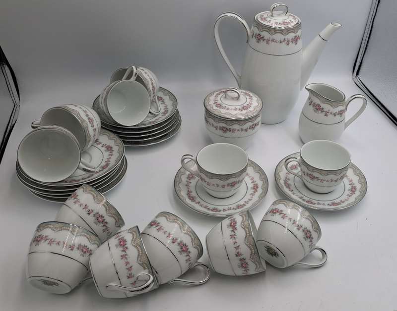 29pc Vintage Noritake 5770 GLENWOOD U.S Design Pat.181393 demitasse (espresso) set