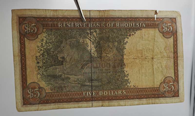 Rhodesia 1978 5 Dollar banknote
