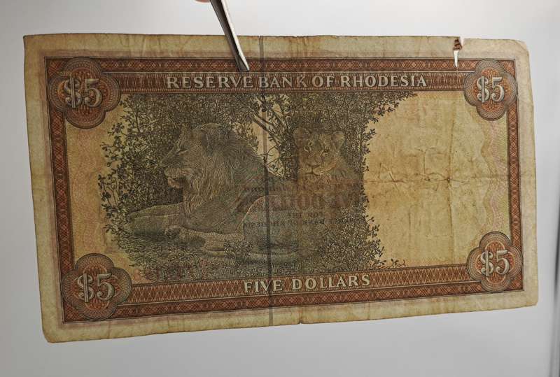 Rhodesia 1978 5 Dollar banknote