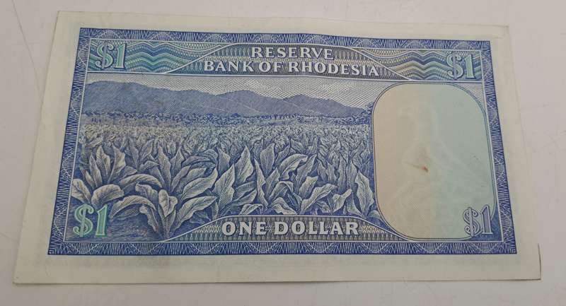 Rhodesia 1979 1 Dollar banknote-Bird Watermark