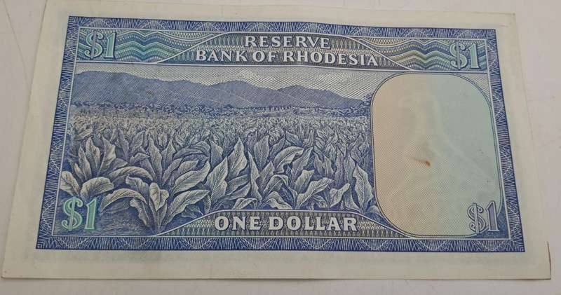 Rhodesia 1979 1 Dollar banknote-Bird Watermark