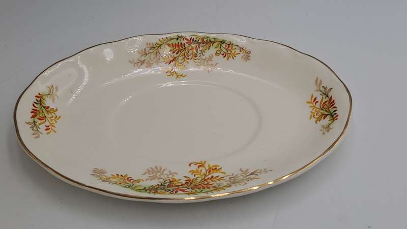 Vintage GRINDLEY Creampetal Gravy Boat with Saucer (Boat has a hairline crack)