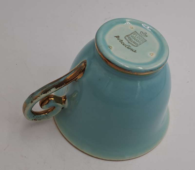 Vintage Flora Gouda Blue Tea Cup -Holland -