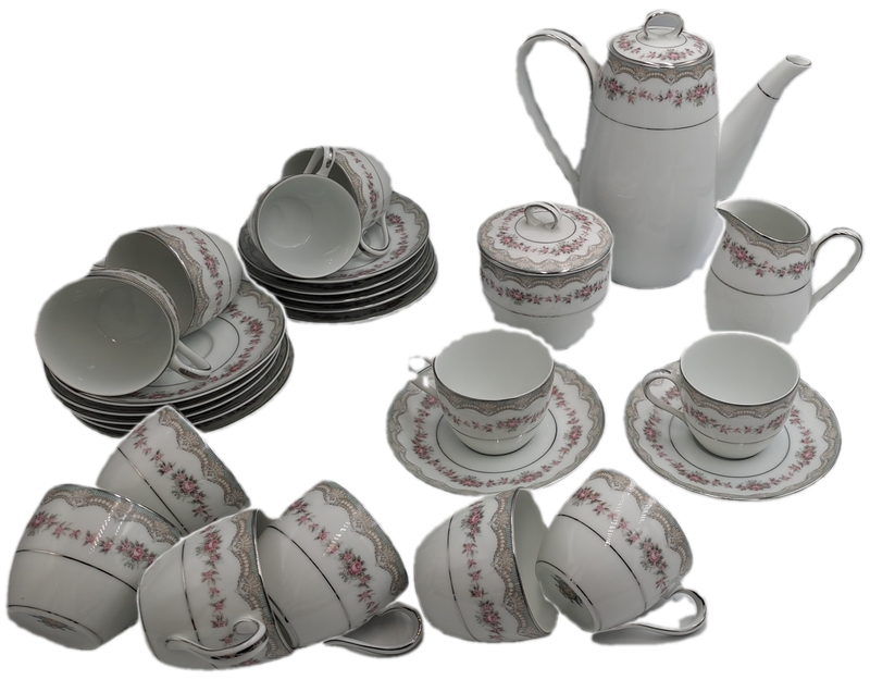 29pc Vintage Noritake 5770 GLENWOOD U.S Design Pat.181393 demitasse (espresso) set
