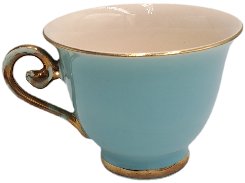Vintage Flora Gouda Blue Tea Cup -Holland -