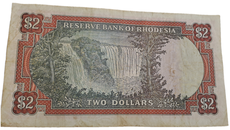 Rhodesia 1979 2 Dollar banknote-Bird Watermark