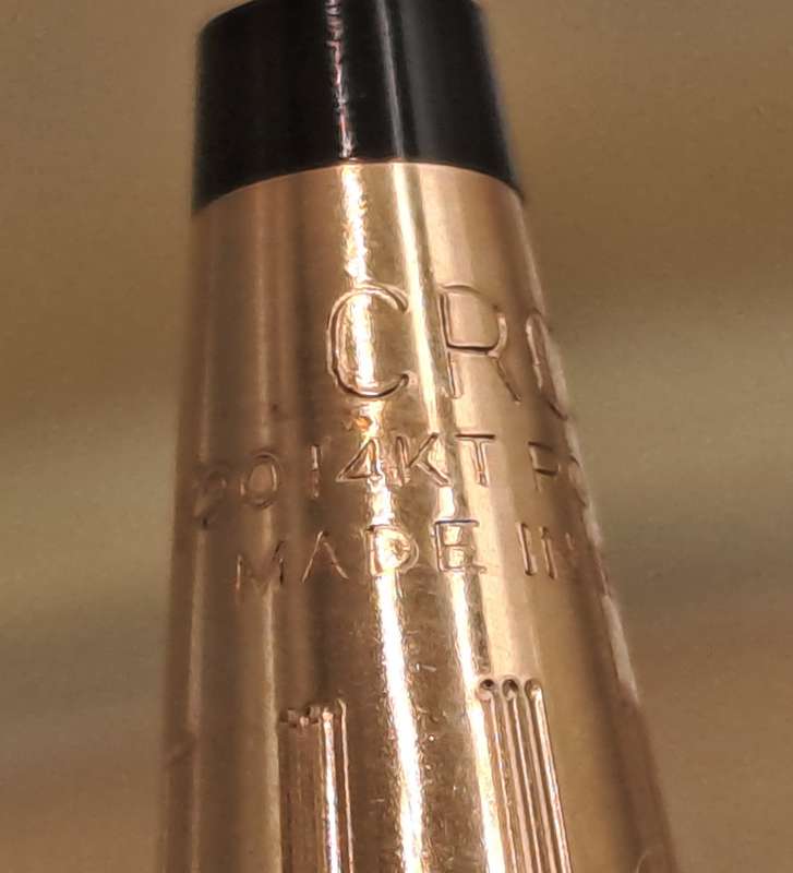 1/20 14kt Rolled Gold Cross Ball pen and pencil set -FNB Branded-metal Case-Made in Ireland