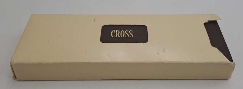 1/20 14kt Rolled Gold Cross Ball pen (need new refill)-metal Case-FNB Branded -Made in Ireland