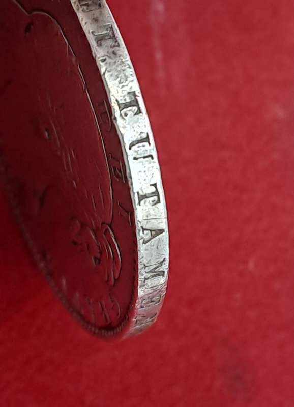 1845 United Kingdom SILVER 1 Crown - Victoria 1st portrait-Low Mintage 159100