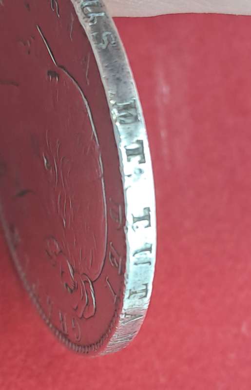 1845 United Kingdom SILVER 1 Crown - Victoria 1st portrait-Low Mintage 159100