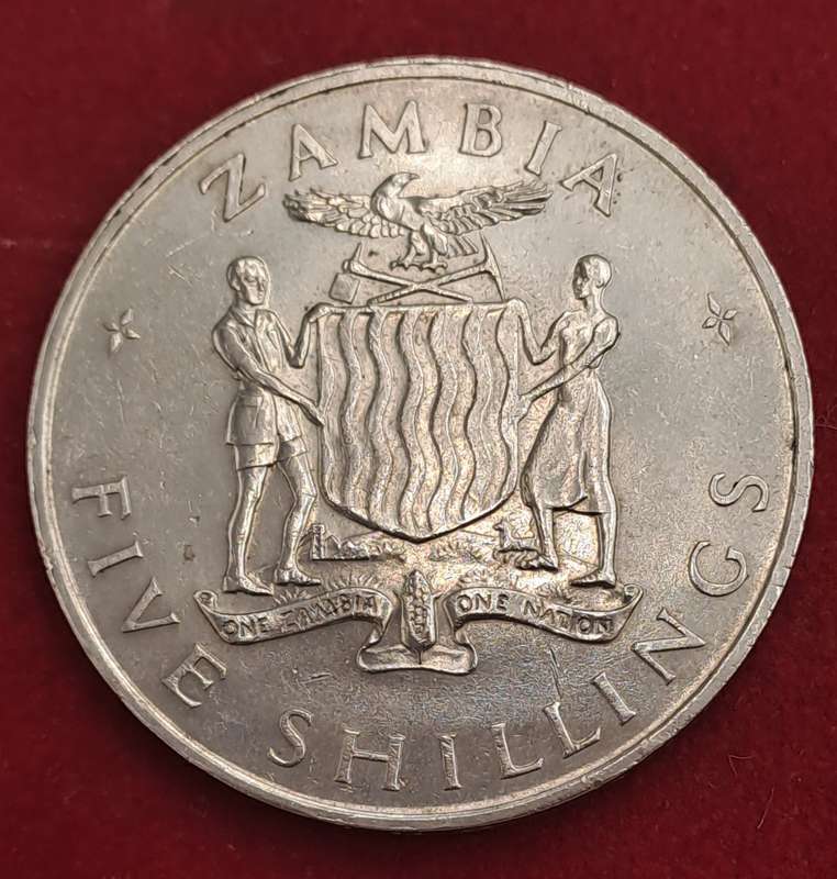 1965 Zambia  5 Shillings Independence