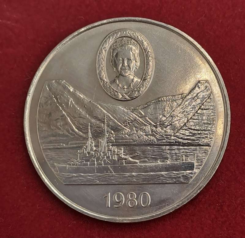 1980 25 Pence British Overseas Territories  Saint Helena, - Elizabeth II Queen Mother