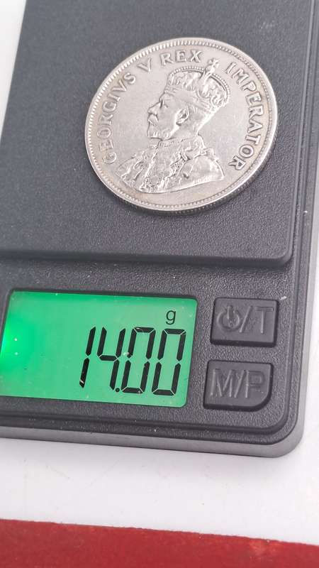 1932 South Africa  .800 SILVER -2½ Shillings - George V 2½ Shillings, SUID-AFRIKA
