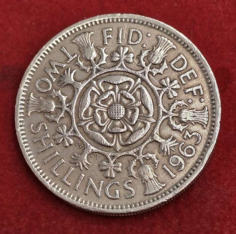 1963 United Kingdom  2 Shillings - Elizabeth II