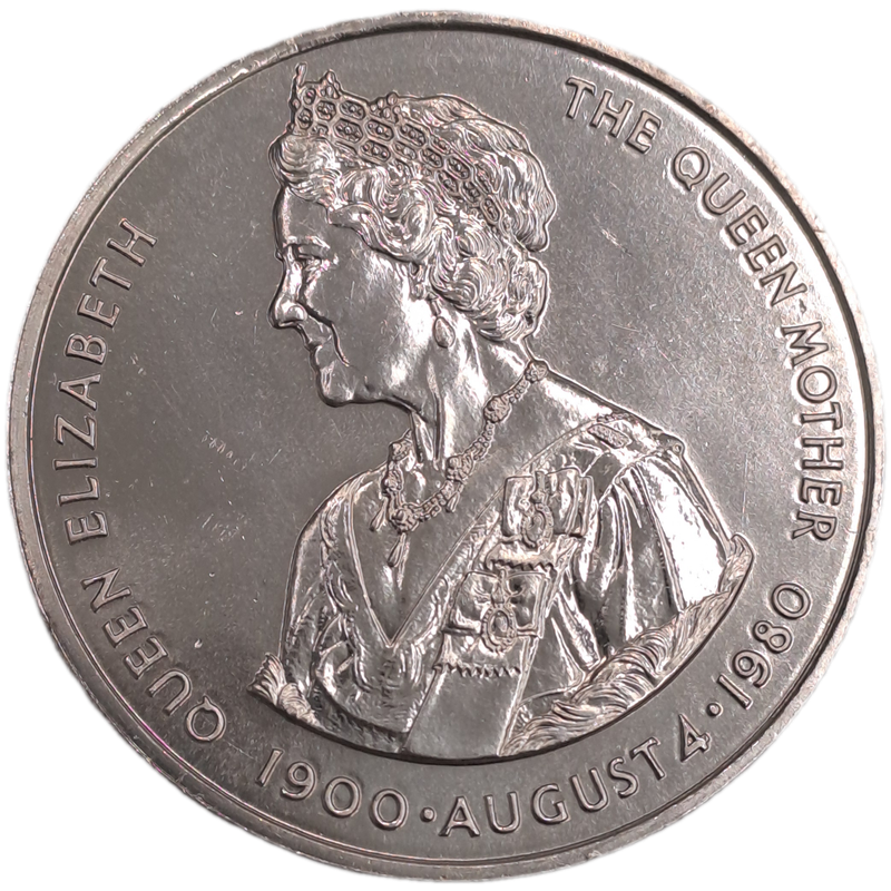 1980 Falkland Islands  50 Pence - Elizabeth II 80th Anniversary of the Queen Mother Commemorative