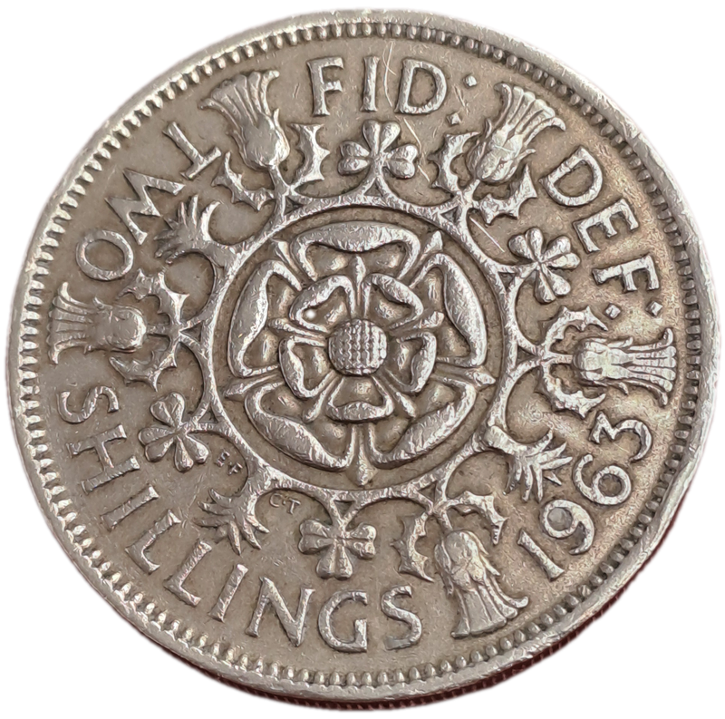 1963 United Kingdom  2 Shillings - Elizabeth II