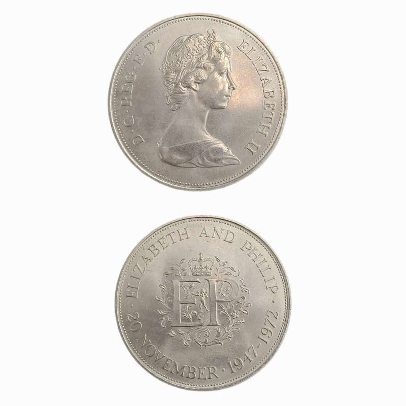 1972 United Kingdom 25 New Pence - Elizabeth II Silver Wedding, Silver Proof