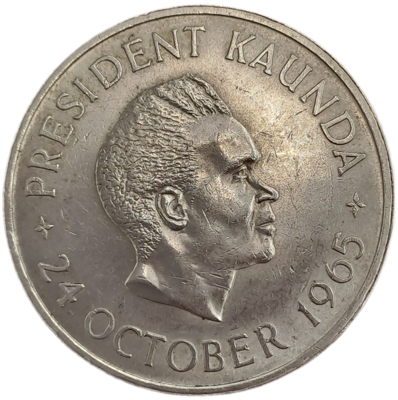1965 Zambia  5 Shillings Independence
